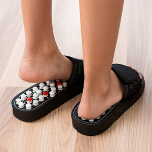 Les pantoufles d’acupuncture pour les douleurs aux pieds.